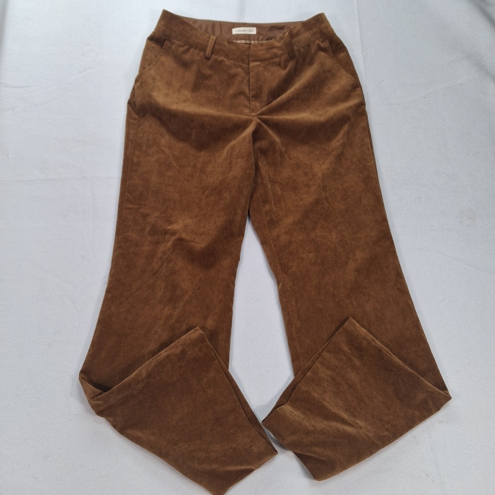 Coldwater Creek Pants Womens 12 Wide Leg Brown Corduroy EUC